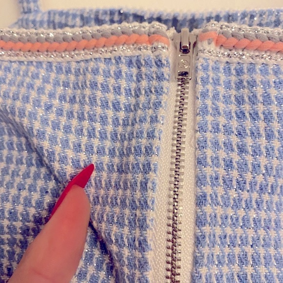 SHEIN Tweed Crop Top in Blue/Pink - Picture 7 of 10